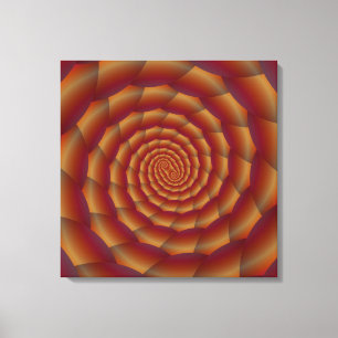 Impresión de lienzo espiral Piel de serpiente marr
