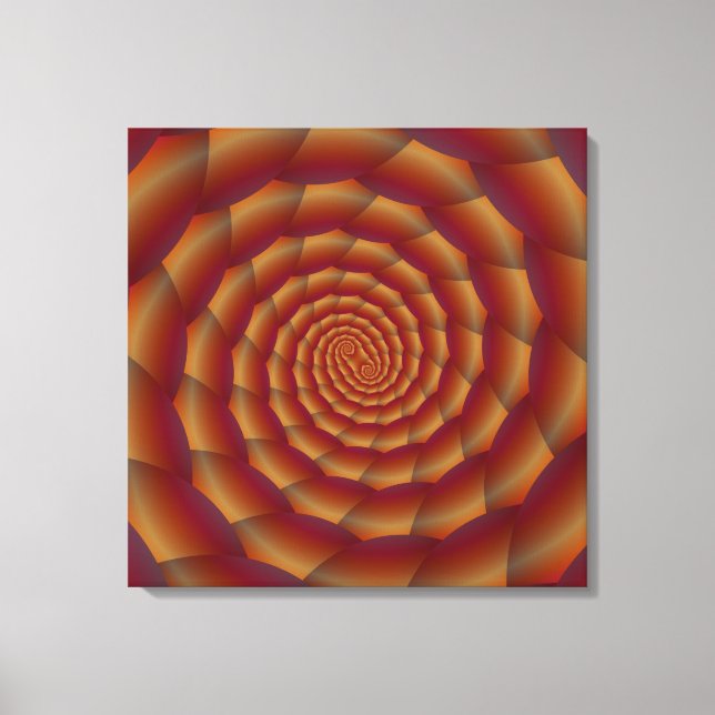 Impresión de lienzo espiral Piel de serpiente marr (Anverso)