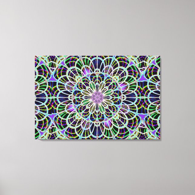 Impresión de lienzo estirada de 2 noches de neón (Anverso)