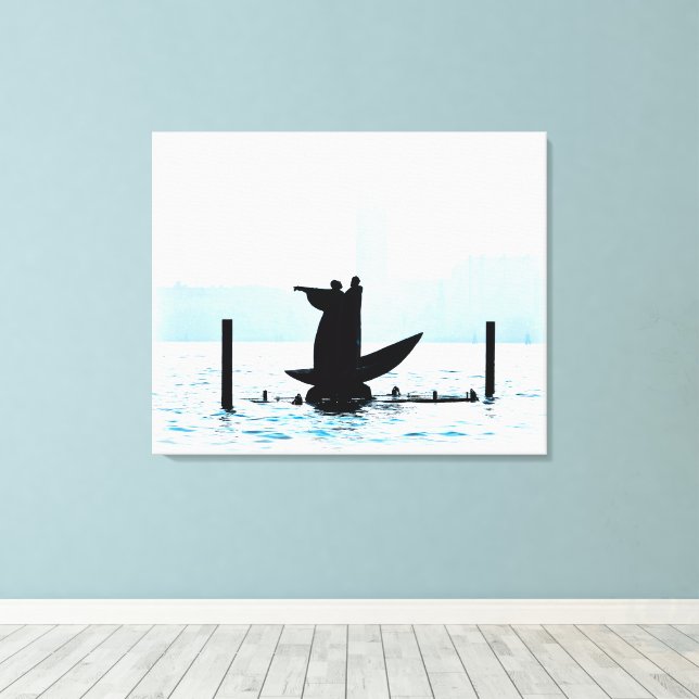 Impresión de lienzo estirado a mano (Insitu (piso de madera))