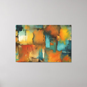 Impresión de lienzo estirado abstracto de mosaico 