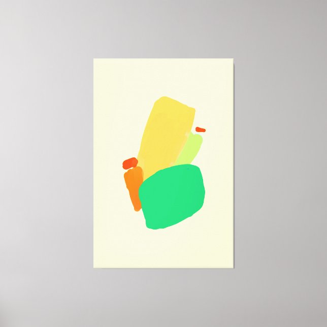 Impresión de lienzo estirado abstracto vibrante (Anverso)