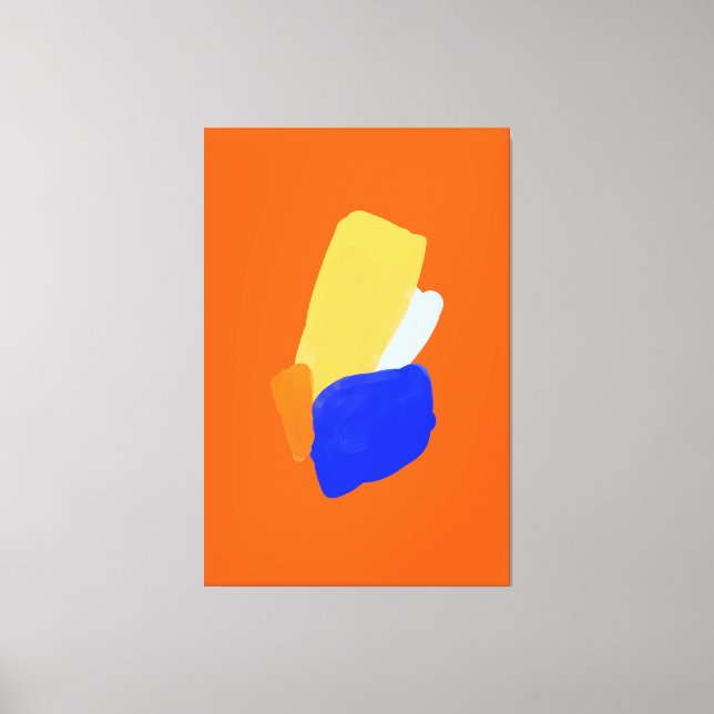 Impresión de lienzo estirado abstracto vibrante (Anverso)