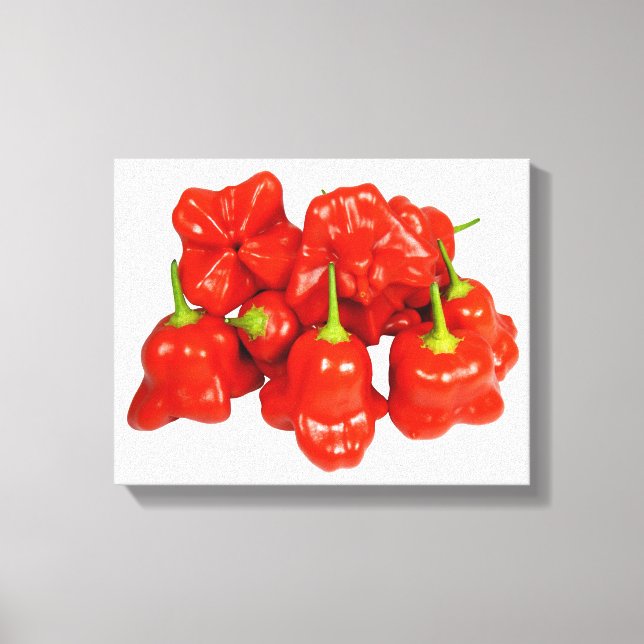 Impresión de lienzo estirado Capsicum Chinense Chi (Anverso)