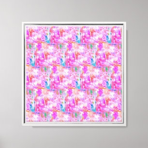 Impresión de lienzo estirado con abstracto rosa