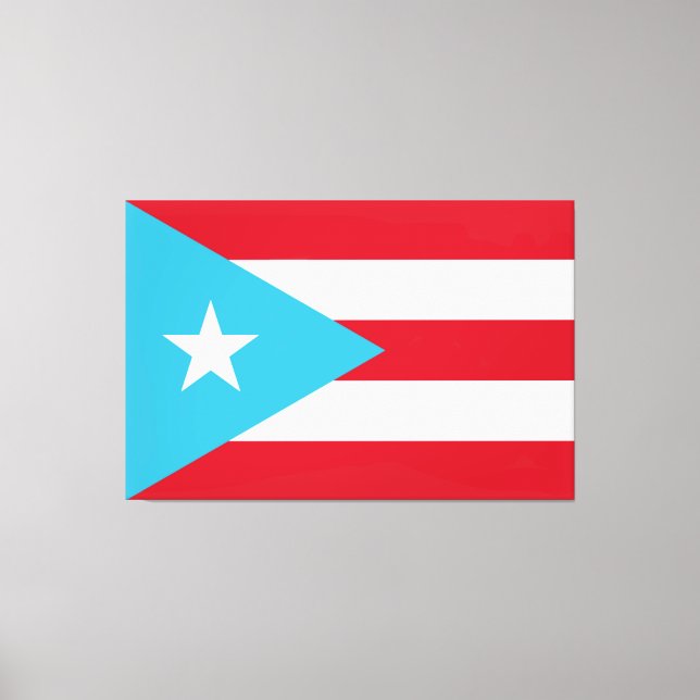 Impresión de lienzo estirado con bandera de Puerto (Anverso)