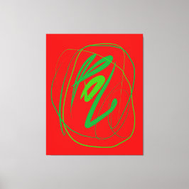 Impresión de lienzo estirado con gesto amplio