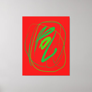 Impresión de lienzo estirado con gesto amplio