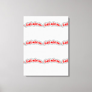 Impresión de lienzo estirado con logotipo inicial