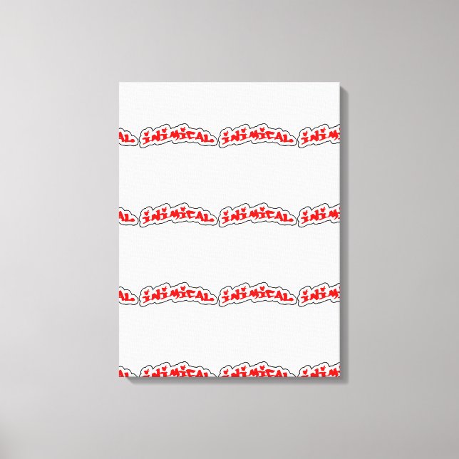 Impresión de lienzo estirado con logotipo inicial (Anverso)