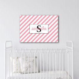 Impresión de lienzo estirado con monograma inicial