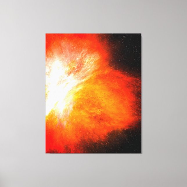 Impresión de lienzo estirado con nebulosa de fuego (Anverso)