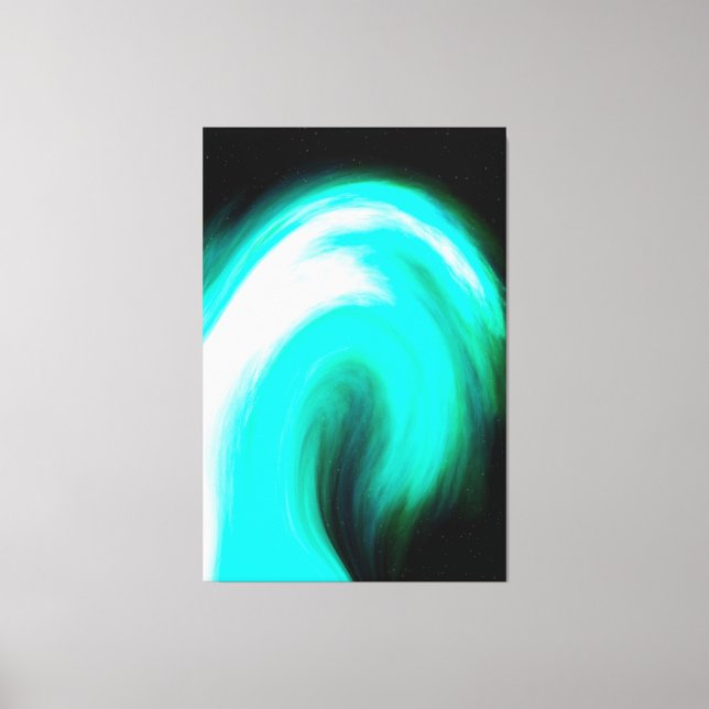 Impresión de lienzo estirado con onda galáctica az (Anverso)