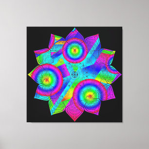 Impresión de lienzo estirado con paraíso de flores