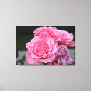 Impresión de lienzo estirado con retrato de rosas