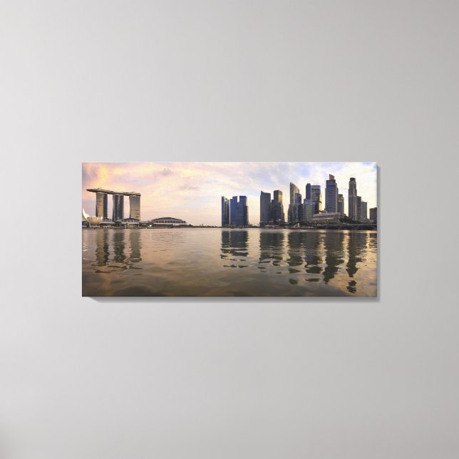 Impresión de lienzo estirado con sol de Singapur (Anverso)