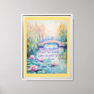 Impresión de lienzo estirado con un puente inspira