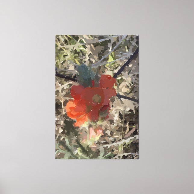 Impresión de lienzo estirado de amapola (Anverso)