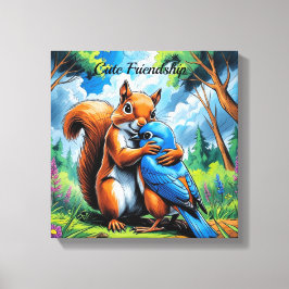Impresión de lienzo estirado de amistad suave