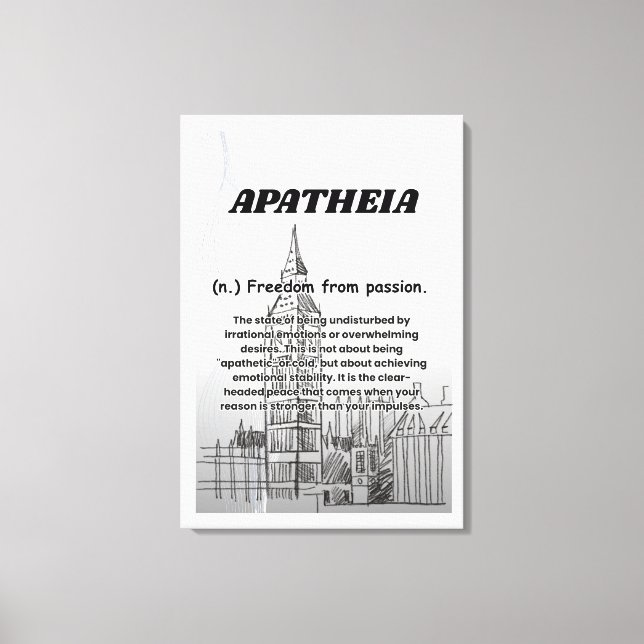 Impresión de lienzo estirado de Apatheia (Anverso)