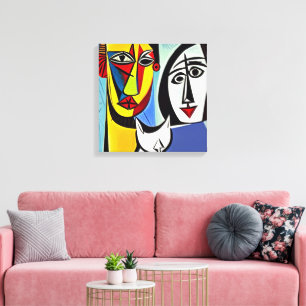 Impresión de lienzo estirado de arte abstracto