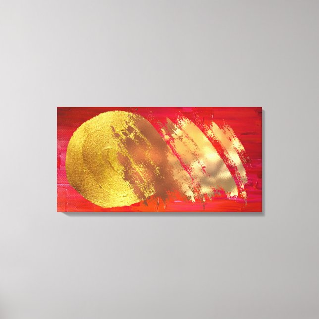 Impresión de lienzo estirado de arte con abstracto (Anverso)