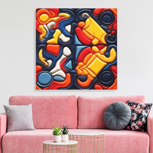 Impresión de lienzo estirado de arte moderno (Insitu (Sala de estar))