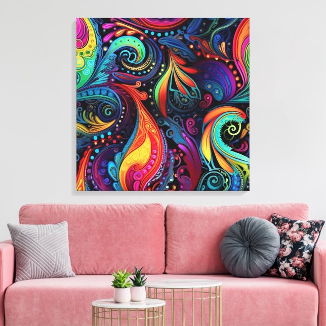 Impresión de lienzo estirado de arte moderno (Insitu (Sala de estar))