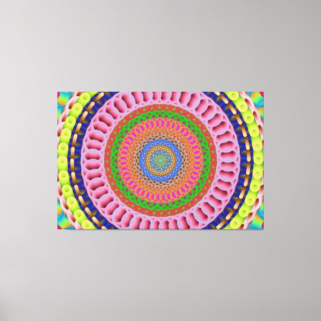 Impresión de lienzo estirado de arte rosa rosa ros (Anverso)