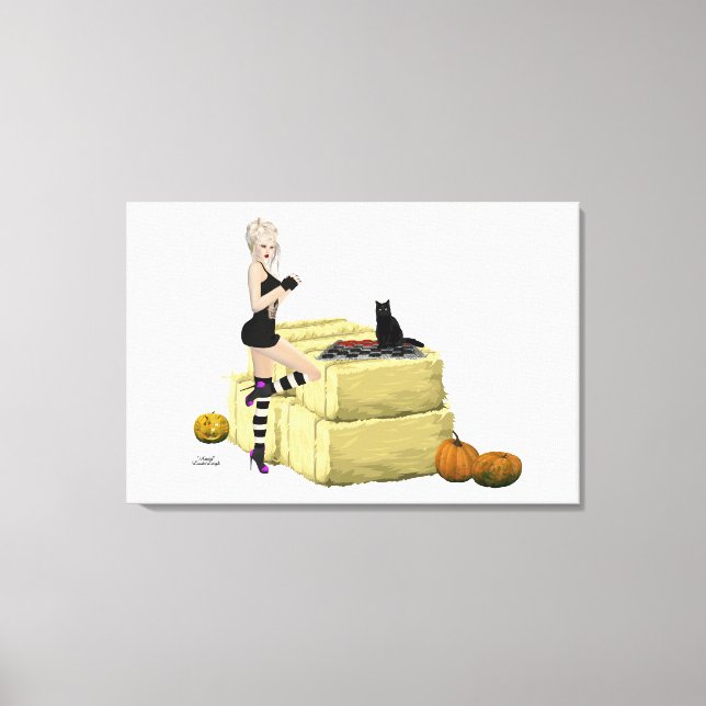 Impresión de lienzo estirado de Chica de bobina (Anverso)