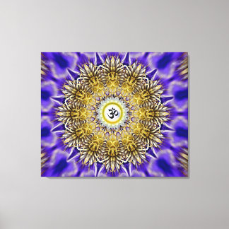 Impresión de lienzo estirado de Clematis Om Mandal
