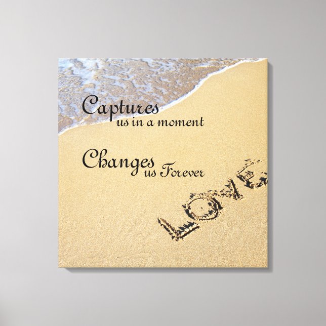 Impresión de lienzo estirado de comillas de amor (Anverso)