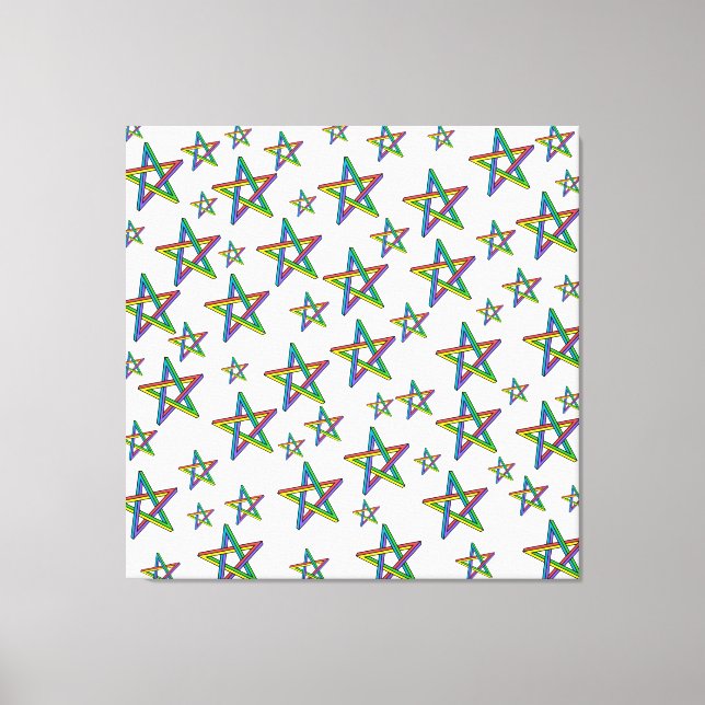 Impresión de lienzo estirado de estrellas (Anverso)