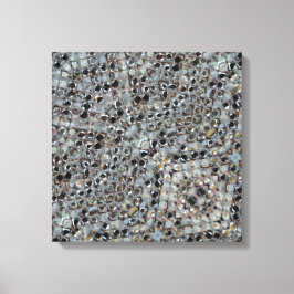 Impresión de lienzo estirado de fuego metálico de 