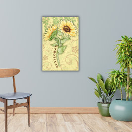 Impresión de lienzo estirado de girasol