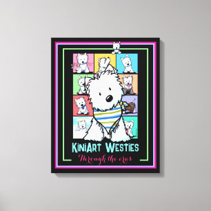 Impresión de lienzo estirado de KiniArt Westies Er