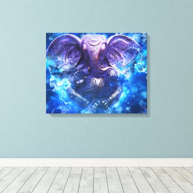 Impresión de lienzo estirado de Lord Ganesha (Insitu (piso de madera))