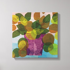 Impresión de lienzo estirado de maceta púrpura