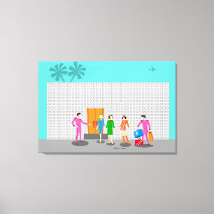 Impresión de lienzo estirado de manantiales de pa