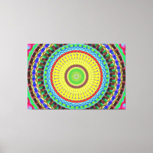 Impresión de lienzo estirado de Mandala Circle Art