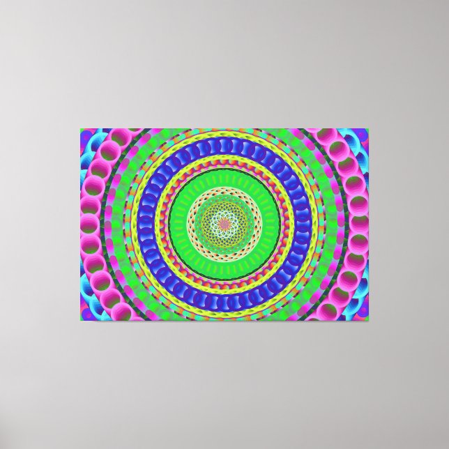 Impresión de lienzo estirado de Mandala Circle Art (Anverso)