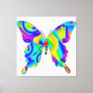 Impresión de lienzo estirado de mariposa de verano