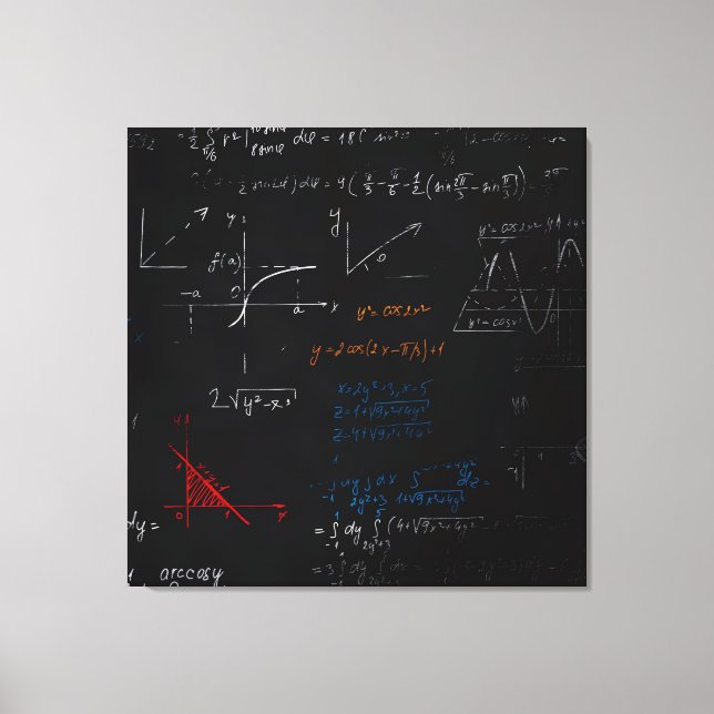 Impresión de lienzo estirado de matemáticas (Anverso)
