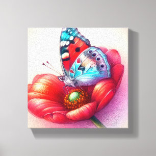 Impresión de lienzo estirado de Mi mariposa modern