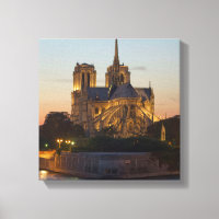 Impresión de lienzo estirado de Notre Dame Paris