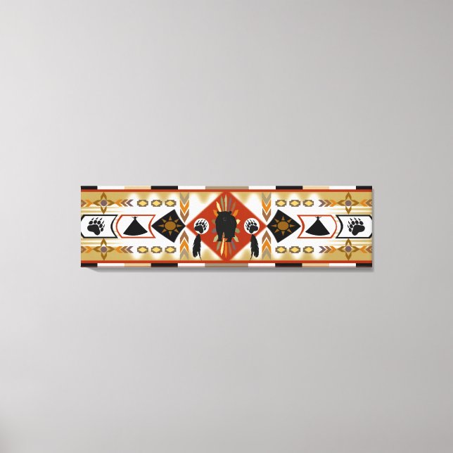 Impresión de lienzo estirado de Oso nativo america (Anverso)