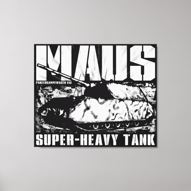 Impresión de lienzo estirado de Panzer VIII Maus (Anverso)