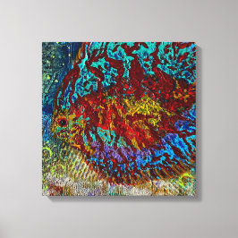 Impresión de lienzo estirado de peces discus