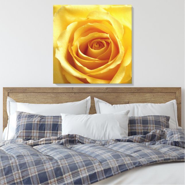 Impresión de lienzo estirado de Rosa de sol (Insitu(Dormitorio))
