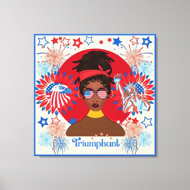 Impresión de lienzo estirado Día de la Independenc (Anverso)